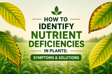 Nutrient deficiency symptoms in plants showing yellow leaves and crop nutrient problems