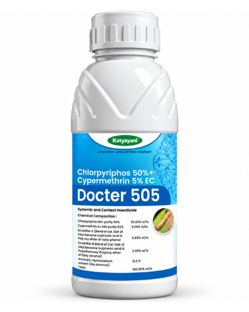 Katyayani Docter 505 Chlorpyriphos 50% + Cypermethrin 5% EC Insecticide