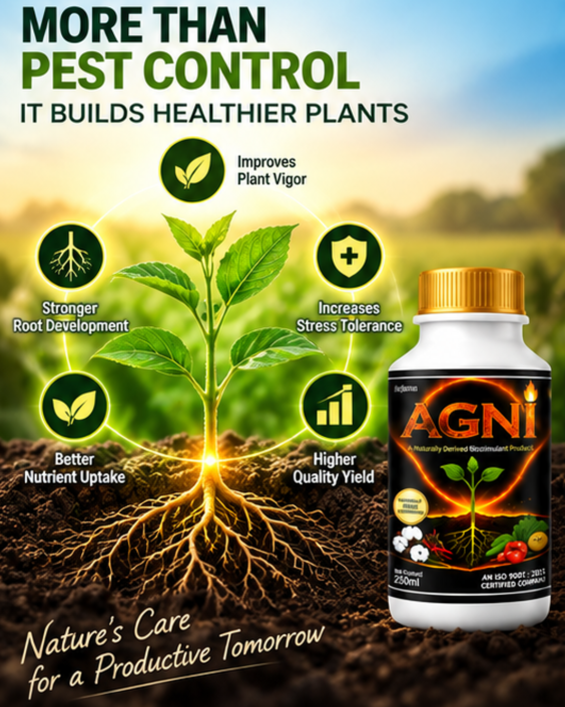 Agni Bio Insecticide Advanced Bio Solution for Whiteflies, Aphids & Sucking Pests