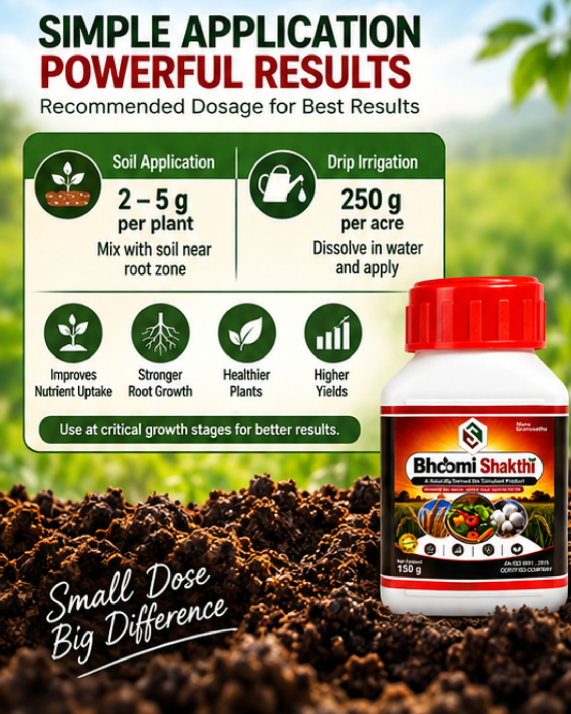 Bhoomi Shakthi Humic Acid 95% Plant Growth Promoter