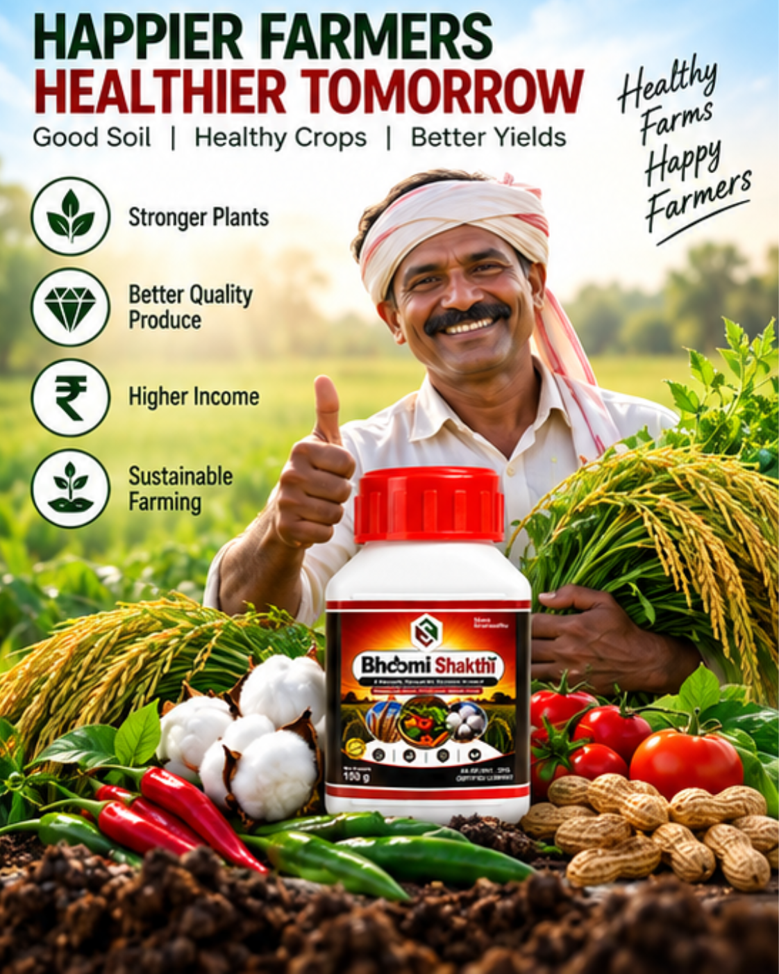 Bhoomi Shakthi Humic Acid 95% Plant Growth Promoter