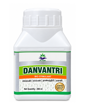 Kushi Danvanthri Bio Stimulant 200 ml for All Crops – Virus Control Crop Protection
