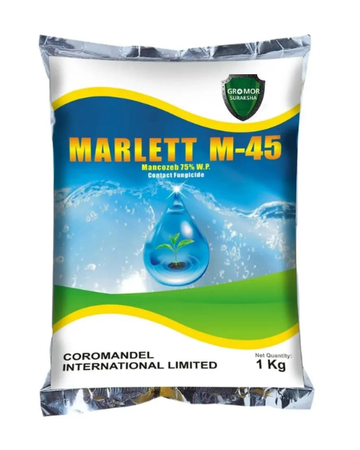 Marlett M 45 Fungicide (Mancozeb 75% WP) Broad-Spectrum Contact Fungicide