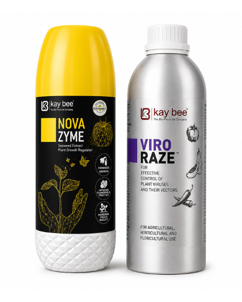 KayBee Viro Raze + Nova Zyme Plant Defense & Growth Care Combo Bio Viricide & Growth Regulator