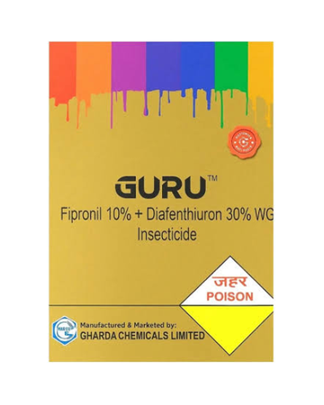 Guru Insecticide Fipronil 10% + Diafenthiuron 30% WG for Pest Control In Cotton