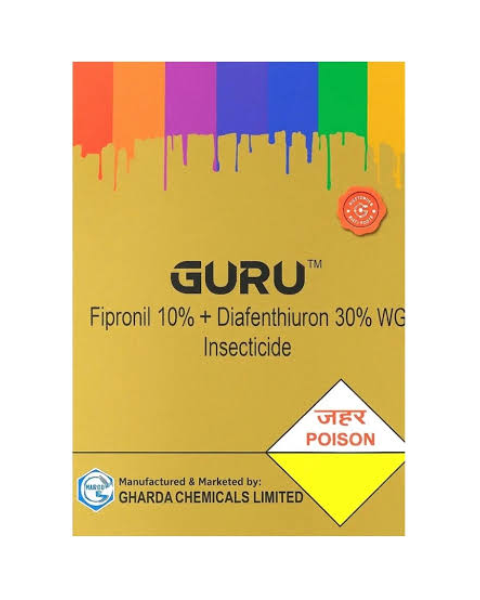 Guru Insecticide Fipronil 10% + Diafenthiuron 30% WG for Pest Control In Cotton