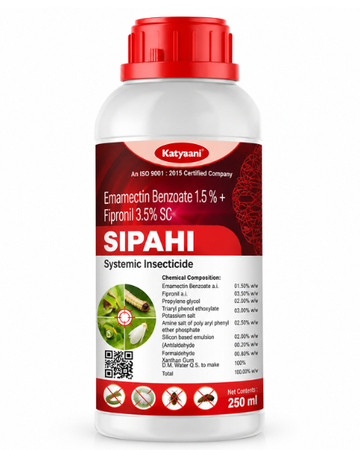 Katyayani Sipahi Emamectin Benzoate 1.5% + Fipronil 3.5% SC Insecticide