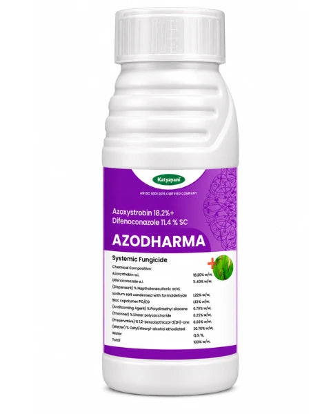 Katyayani Azodharma systemic fungicide Azoxystrobin 18.2% Difenoconazole 11.4% SC